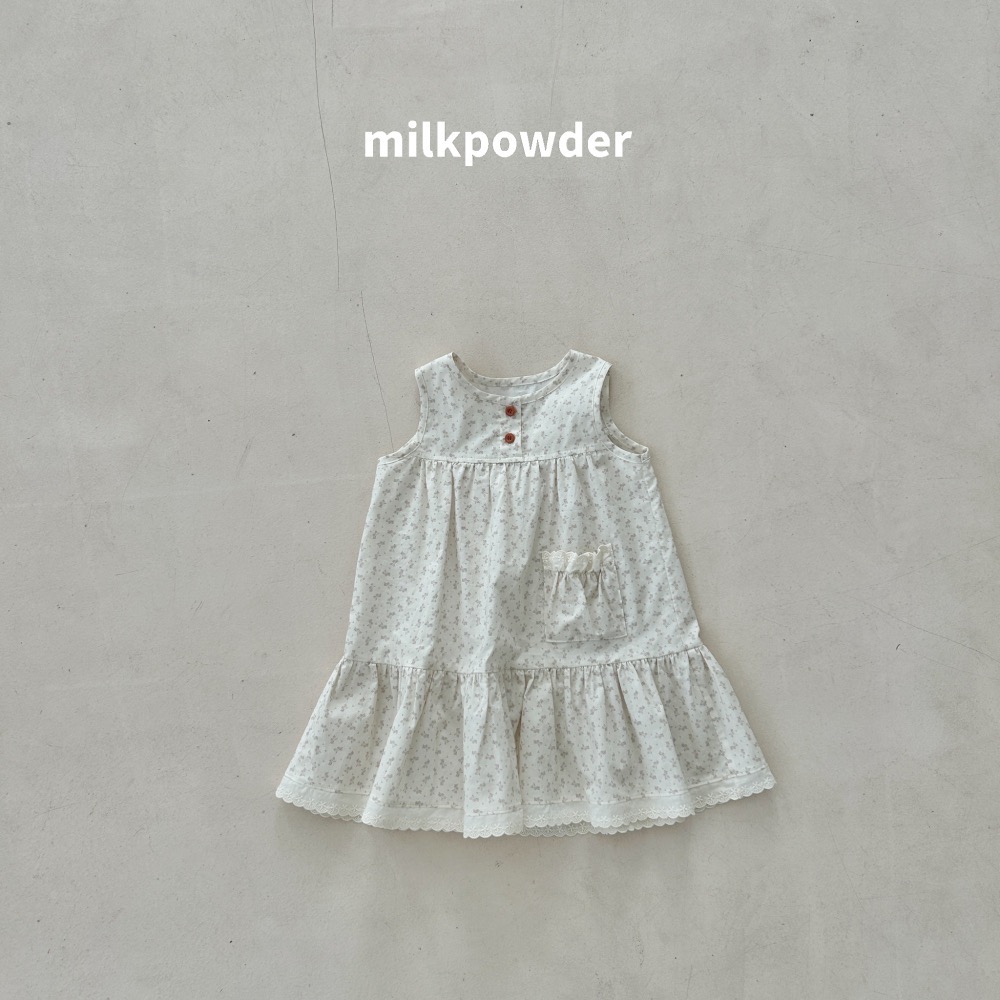 Milk powder 夏季背心口袋洋裝-細節圖7
