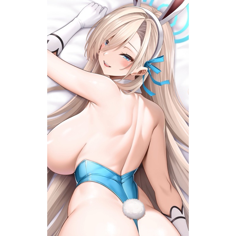 現貨 蔚藍檔案 BlueArchive 一之瀨明日奈 兔女郎 一之瀬アスナ 等身抱枕套 等身枕套-細節圖2