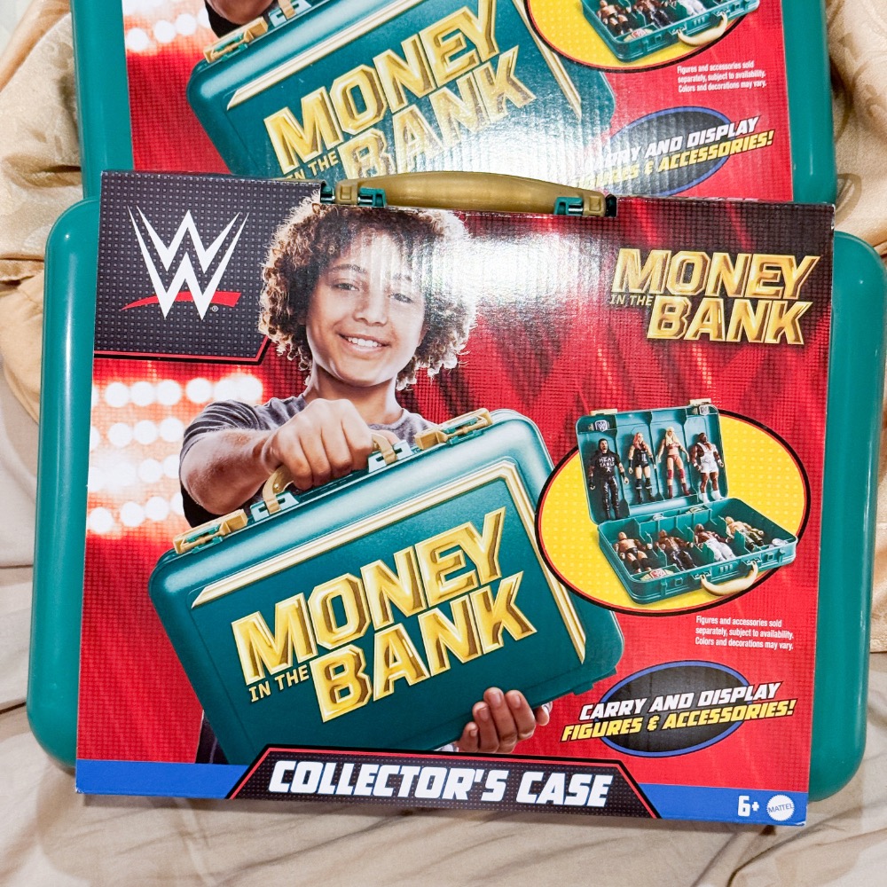 現貨 WWE 摔角人偶 收納箱 Money in the Bank 公事包 可動公仔收納盒 箱子-細節圖3