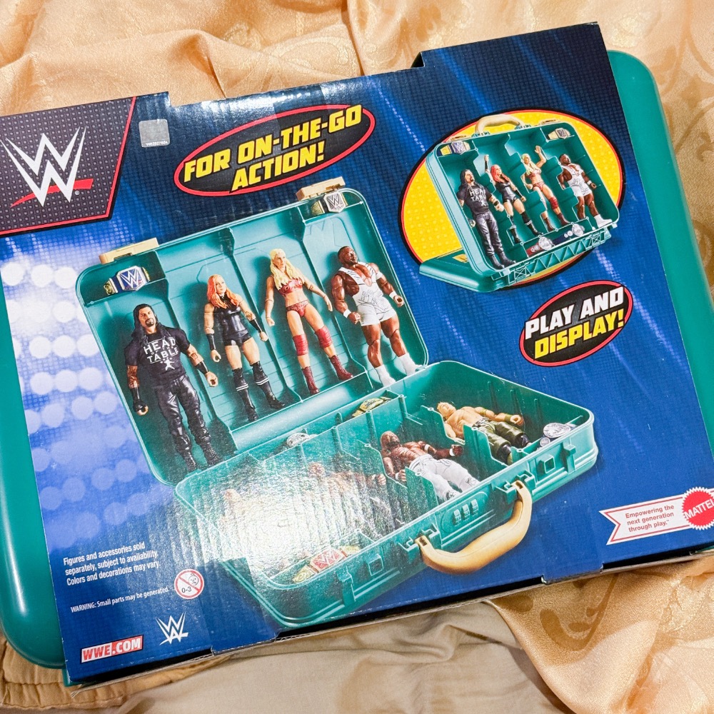 現貨 WWE 摔角人偶 收納箱 Money in the Bank 公事包 可動公仔收納盒 箱子-細節圖4