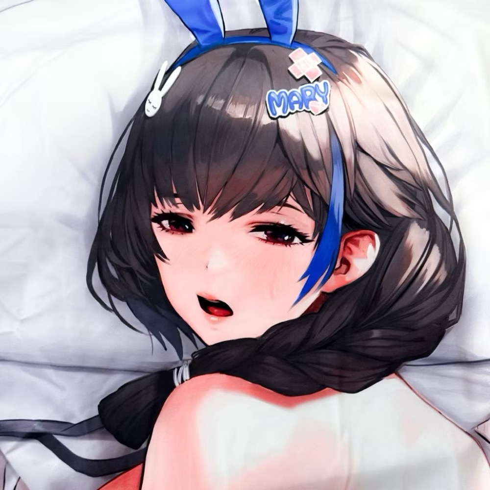 稀有現貨 Booth原版 立體等身枕套 くわい屋 バニーメアリー Nikke 妮姬 梅里 兔女郎 等身抱枕套 等身枕套-細節圖5