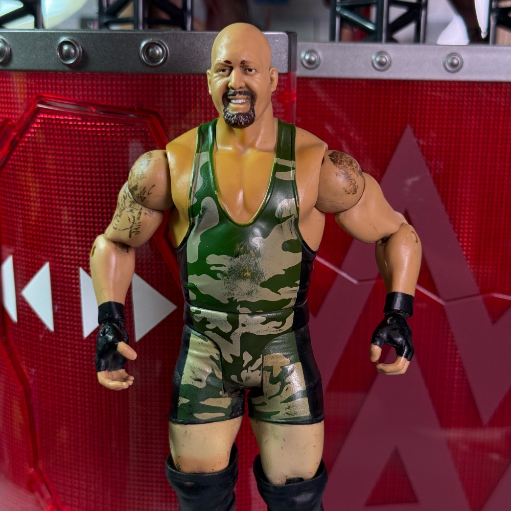現貨 WWE 摔角人偶 Big Show 迷彩衣服 大秀哥 可動公仔-細節圖2