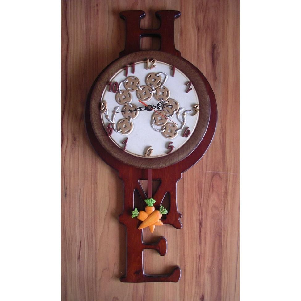 造型 鐘擺 山羊 帆船 鷹尾 紅蘿蔔 雲朵 榖板 楓葉 磚板 (內容物不含時鐘)-細節圖5