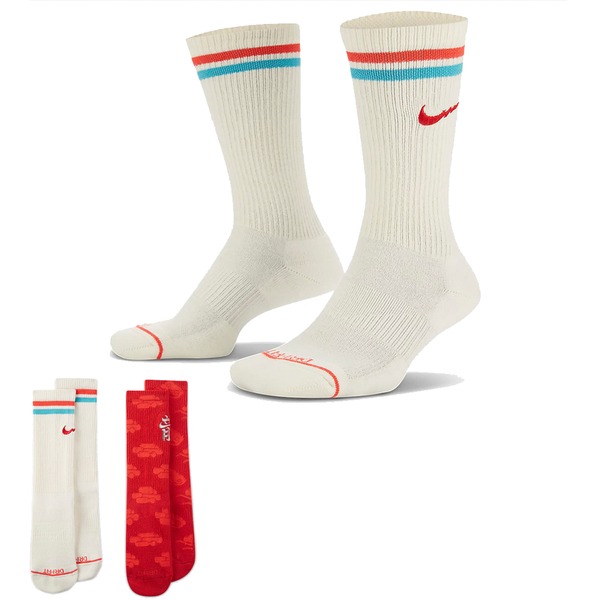 Nike 襪子 中筒襪 CNY 龍年 2入組 紅白【運動世界】FZ6518-900-細節圖2