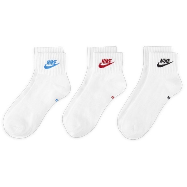 Nike 襪子 短襪 3入組 薄款 紅藍黑【運動世界】DX5074-911-細節圖2
