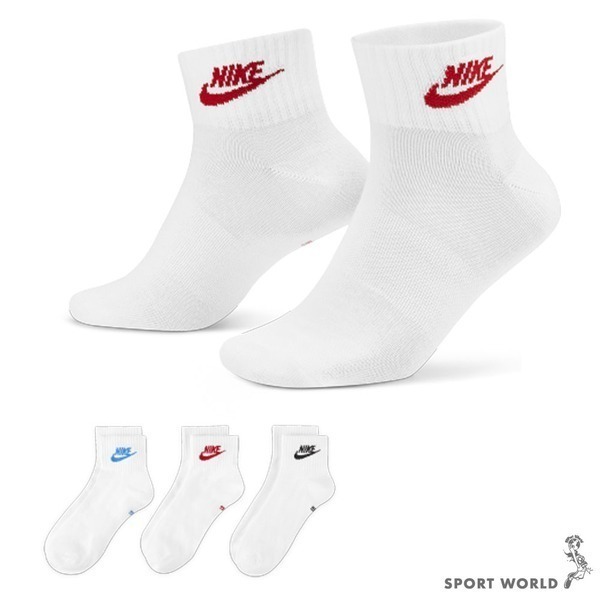 Nike 襪子 短襪 3入組 薄款 紅藍黑【運動世界】DX5074-911-細節圖3