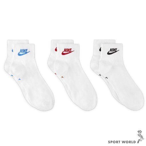 Nike 襪子 短襪 3入組 薄款 紅藍黑【運動世界】DX5074-911-細節圖4