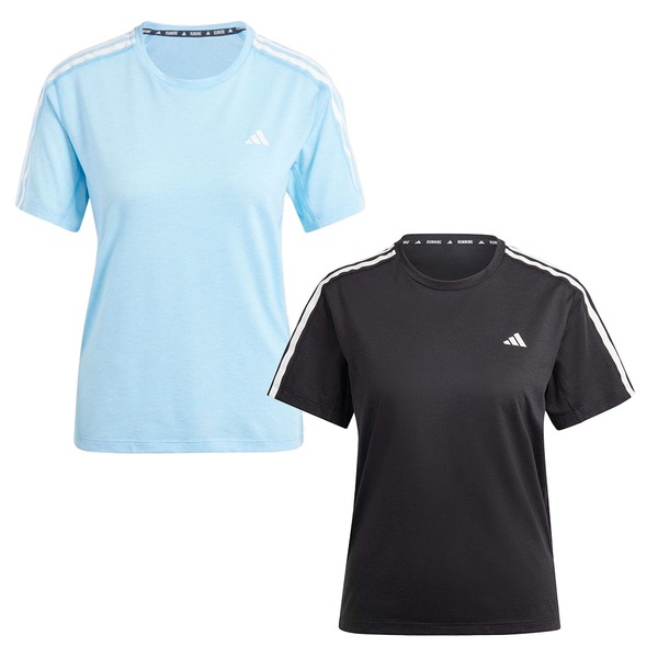 Adidas 短袖上衣 女裝 排汗 反光 藍/黑【運動世界】IK5020/IQ3875-細節圖2