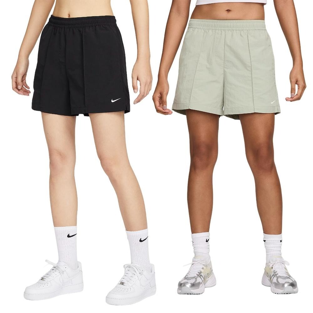 Nike 短褲 女裝 5吋 中腰 黑/綠【運動世界】FV6623-010/FV6623-370-細節圖2