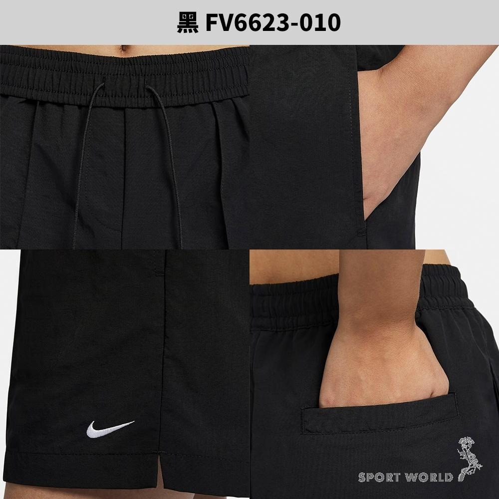 Nike 短褲 女裝 5吋 中腰 黑/綠【運動世界】FV6623-010/FV6623-370-細節圖4