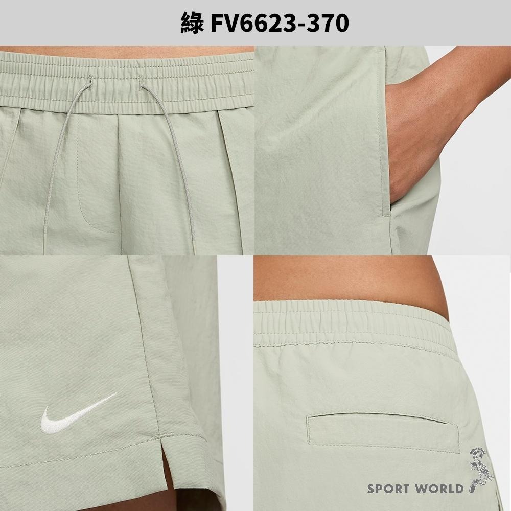 Nike 短褲 女裝 5吋 中腰 黑/綠【運動世界】FV6623-010/FV6623-370-細節圖6