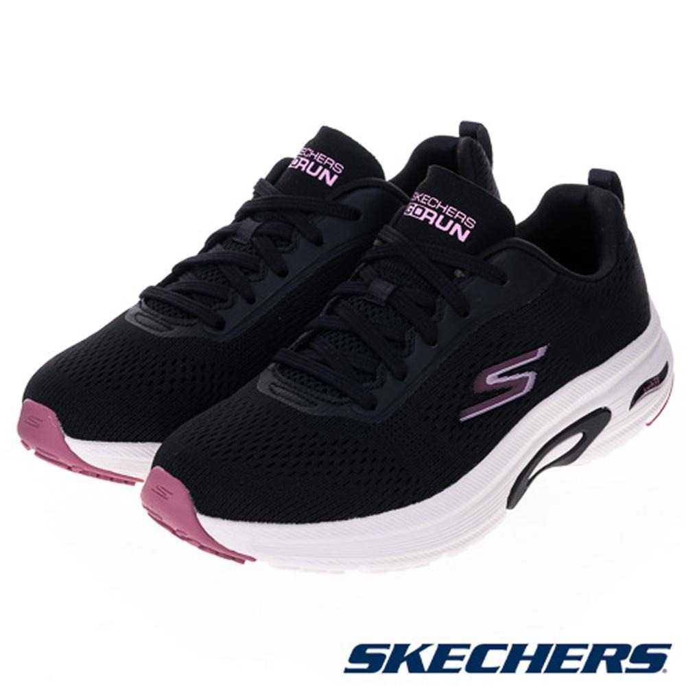 Skechers 慢跑鞋 女鞋 足弓 輕量 GO RUN ARCH FIT 黑紫【運動世界】128953BKRS-細節圖3