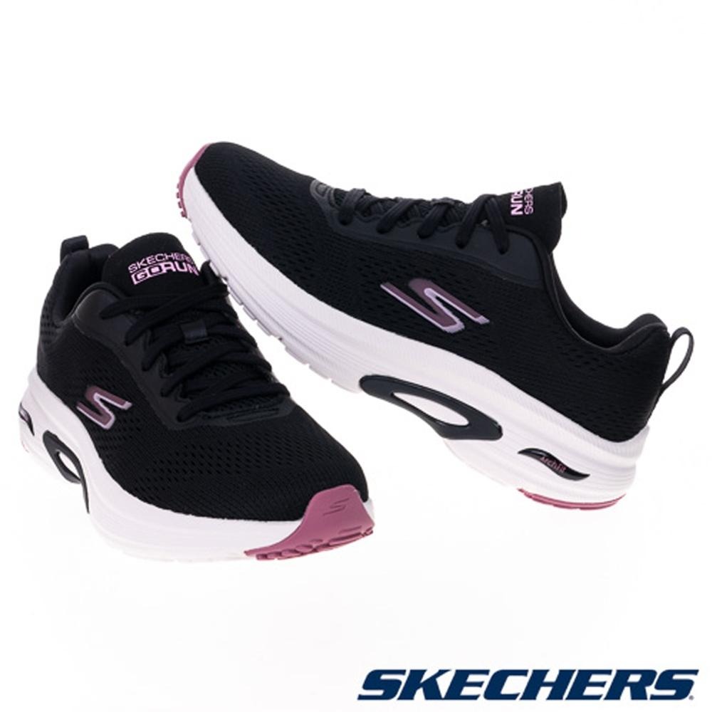 Skechers 慢跑鞋 女鞋 足弓 輕量 GO RUN ARCH FIT 黑紫【運動世界】128953BKRS-細節圖4