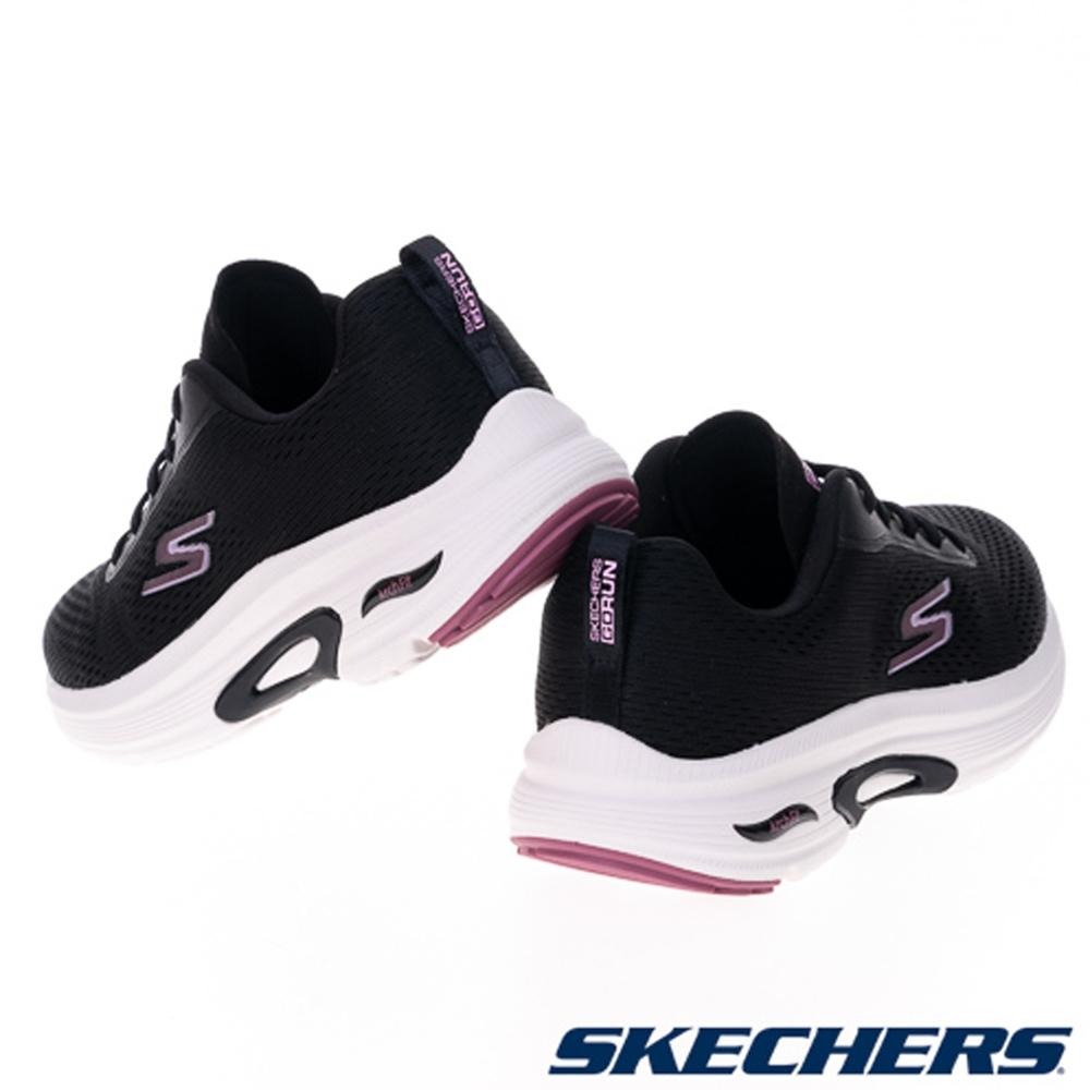 Skechers 慢跑鞋 女鞋 足弓 輕量 GO RUN ARCH FIT 黑紫【運動世界】128953BKRS-細節圖6