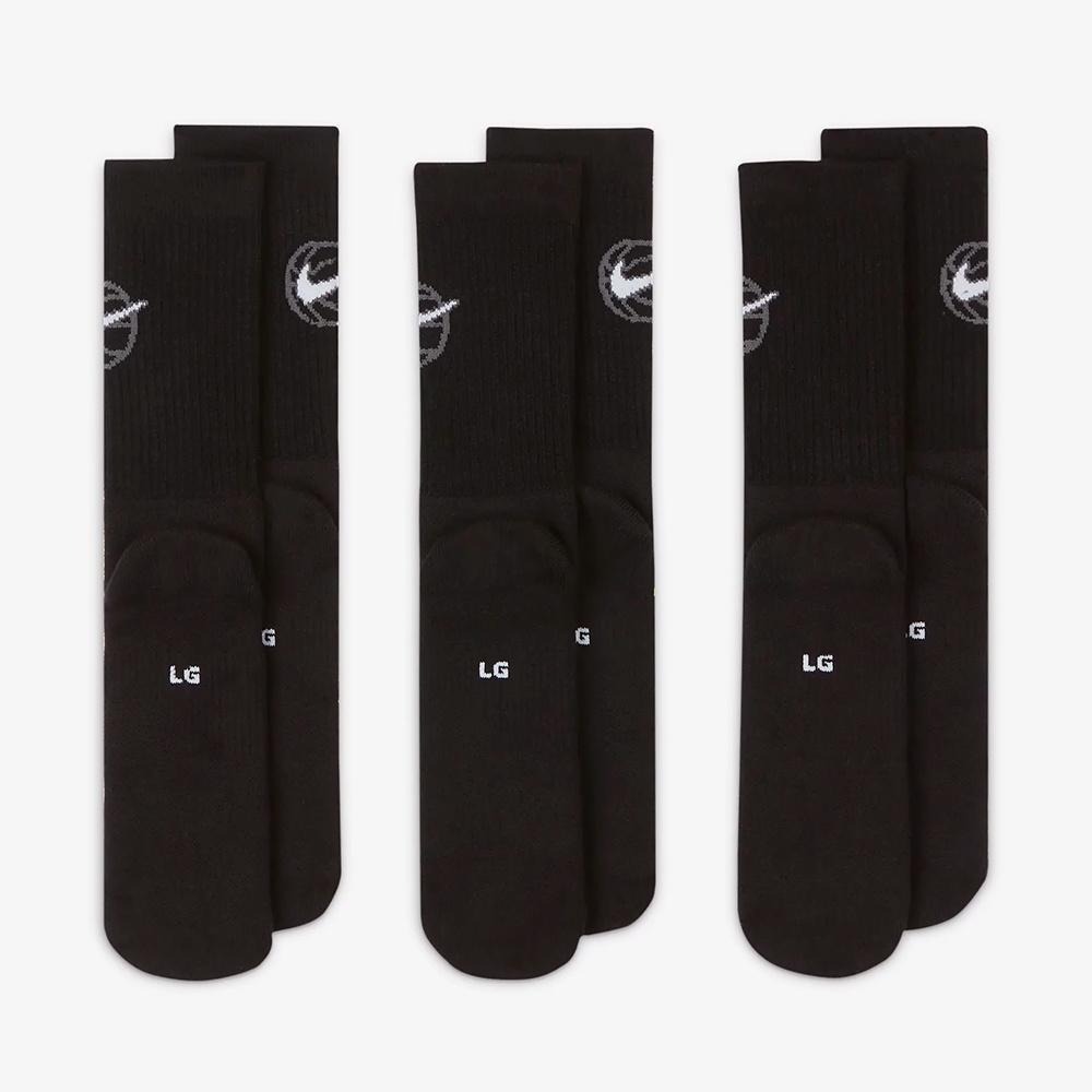 【冠軍隊長同款穿搭】Nike 襪子 中筒 長襪 籃球襪 三雙入【運動世界】DA2123-100/DA2123-010-細節圖8