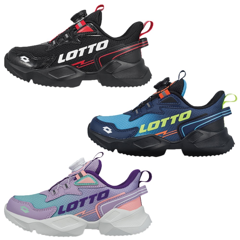 Lotto 慢跑鞋 童鞋 旋鈕 黑/藍/紫【運動世界】LT5AKR9470/LT5AKR9476/LT5AKR9477-細節圖2