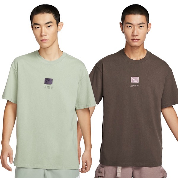 Nike 短袖上衣 男裝 胸前小標 重磅純棉 淺綠【運動世界】FZ5393-370-細節圖2
