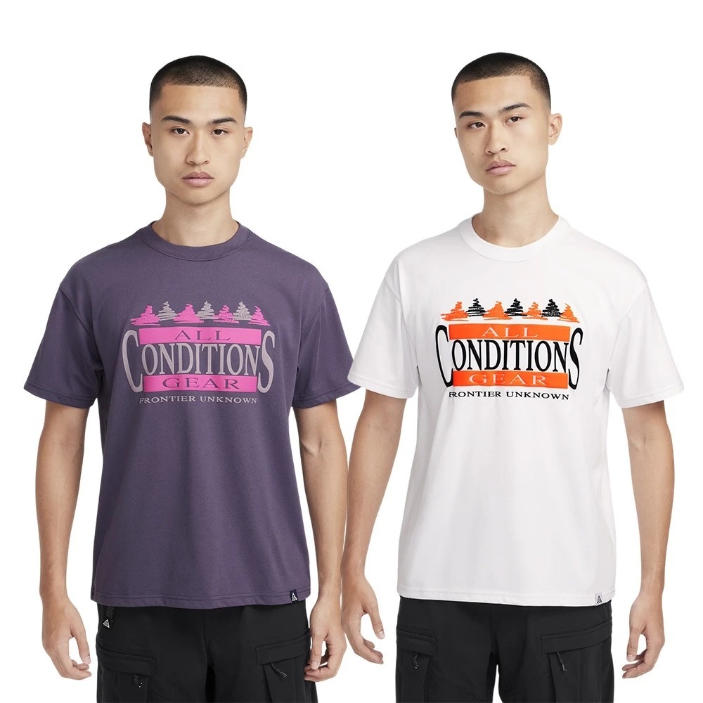 Nike 短袖上衣 男裝 ACG 戶外 紫/帆白【運動世界】FZ6703-573/FZ6703-121-細節圖2