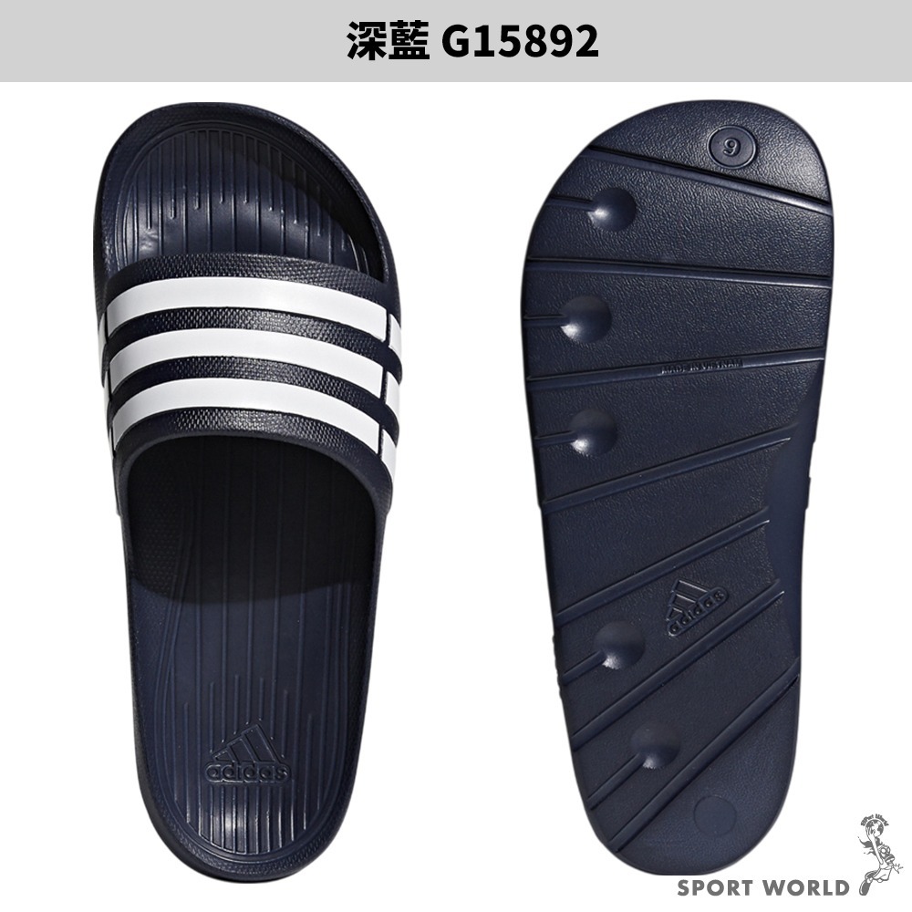 Adidas 防水拖鞋 男鞋 沙灘拖 Duramo Slides【運動世界】G15892/U43664-細節圖3