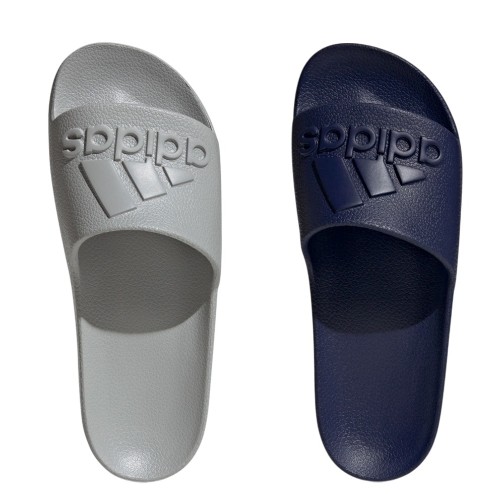 Adidas 男鞋 女鞋 拖鞋 防水 ADILETTE AQUA 灰/深藍【運動世界】IF6068/IF7374-細節圖2