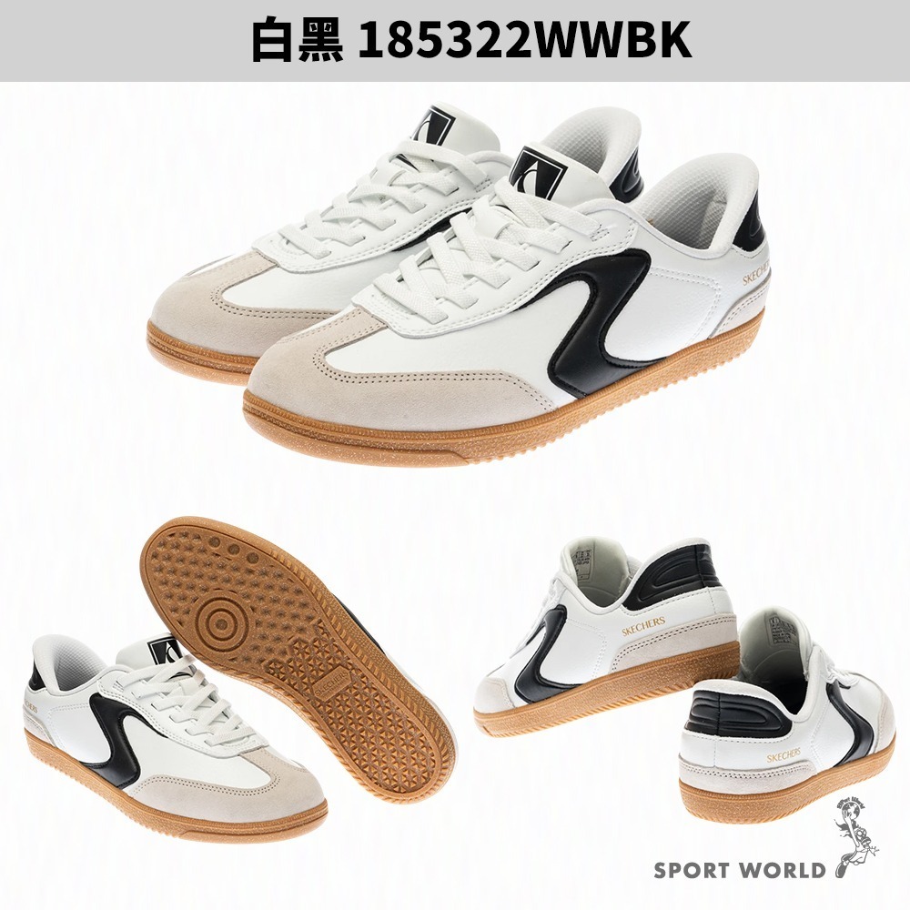 Skechers 舒華代言款 休閒鞋 女鞋 寬楦 HOTSHOT 白黑【運動世界】185322WWBK-細節圖2