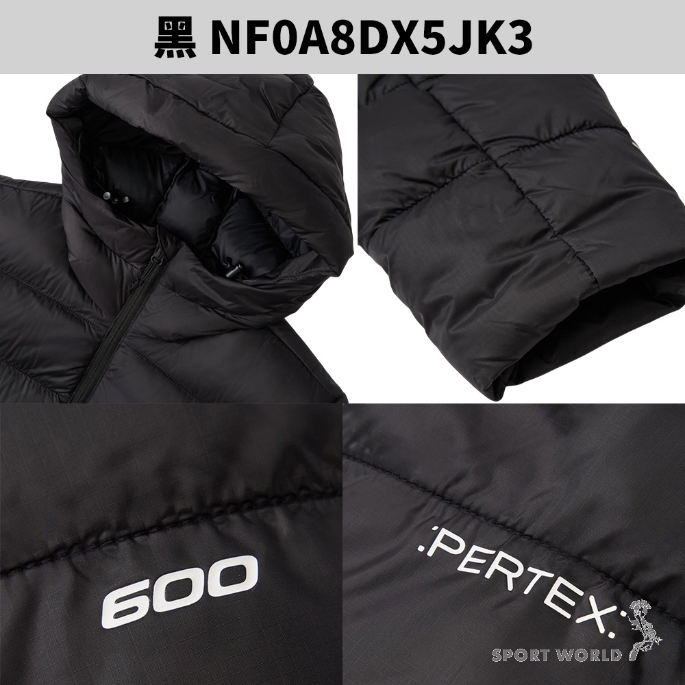 The North Face 北面 連帽羽絨外套 女裝 防潑水 黑【運動世界】NF0A8DX5JK3-細節圖4