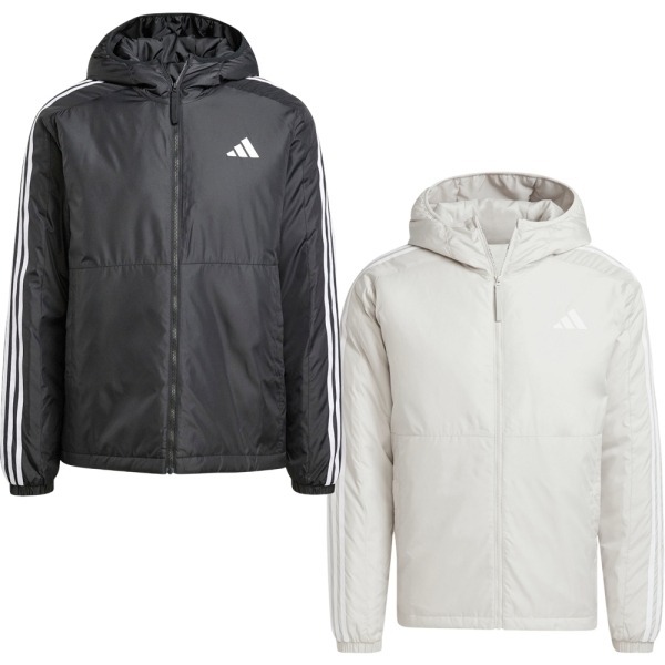 Adidas 連帽外套 男裝 鋪棉 防潑水 黑/米【運動世界】JD1032/JD1033-細節圖2