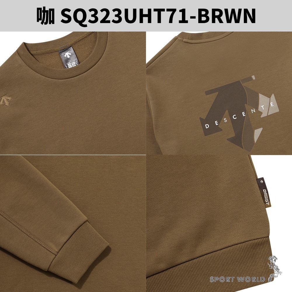 Descente 迪桑特 長袖上衣 男裝 女裝 大學T 背後大LOGO 【運動世界】SQ323UHT71-細節圖8
