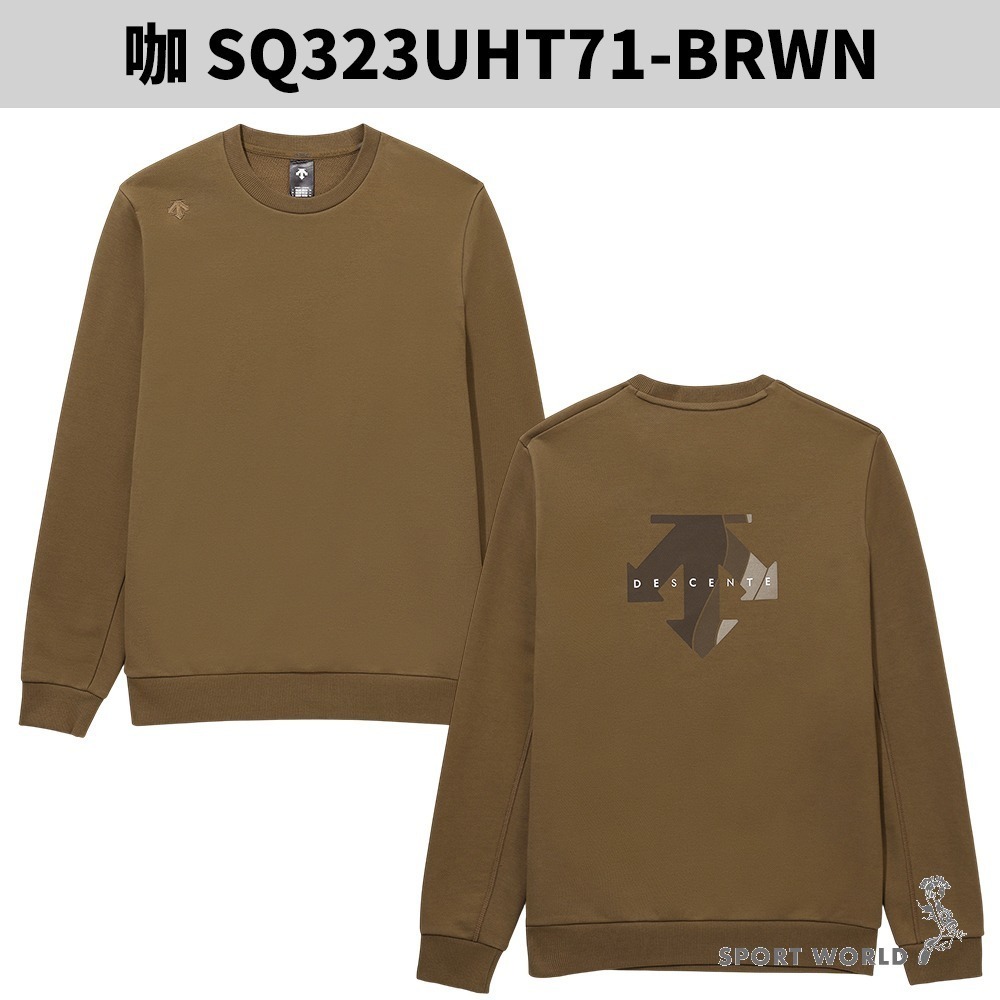 Descente 迪桑特 長袖上衣 男裝 女裝 大學T 背後大LOGO 【運動世界】SQ323UHT71-細節圖7