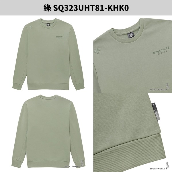 Descente 迪桑特 長袖上衣 男裝 女裝 大學T 棉質【運動世界】SQ323UHT8-細節圖4
