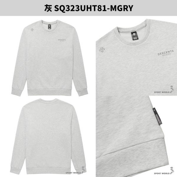 Descente 迪桑特 長袖上衣 男裝 女裝 大學T 棉質【運動世界】SQ323UHT8-細節圖5