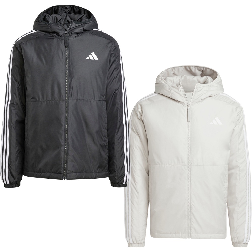 Adidas 連帽外套 男裝 鋪棉 防潑水 黑/米【運動世界】JD1032/JD1033-細節圖2