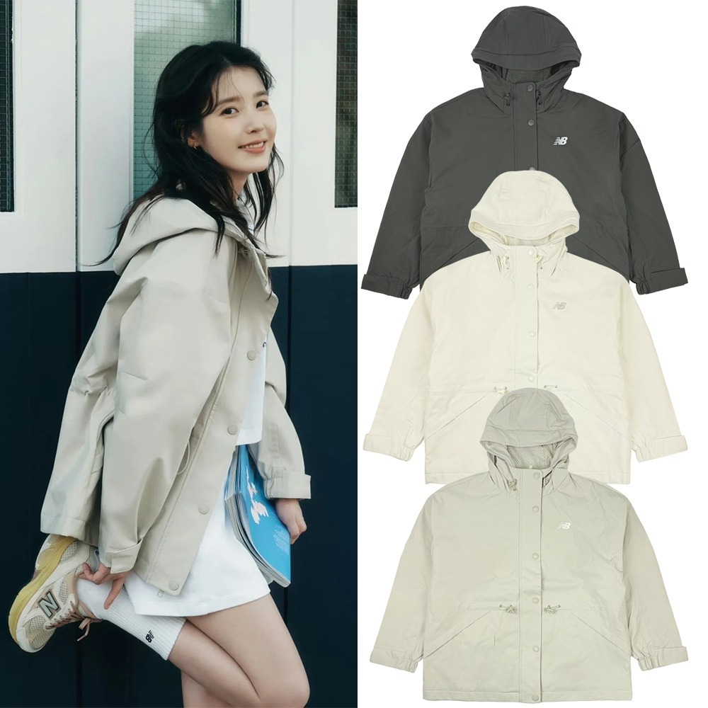New Balance 連帽外套 女裝 IU穿搭款【運動世界】AWJ53314BLK/PEF/SHY-細節圖2