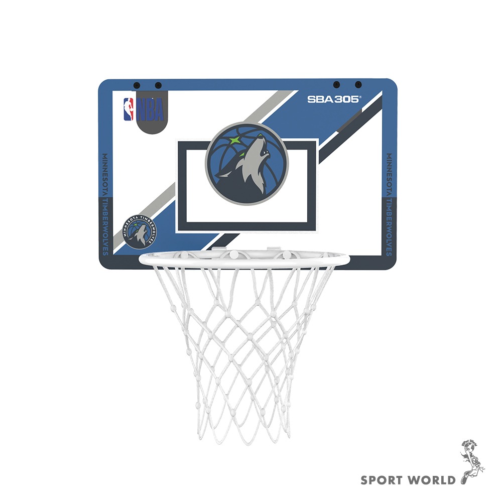 NBA 官方授權 灰狼隊 小籃框 附球 隊徽款 壁掛式 室內玩具 居家 SBA305【運動世界】SBA06-細節圖3