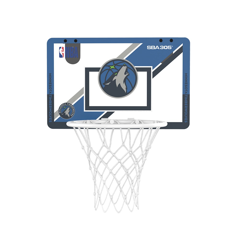 NBA 官方授權 灰狼隊 小籃框 附球 隊徽款 壁掛式 室內玩具 居家 SBA305【運動世界】SBA06-細節圖4