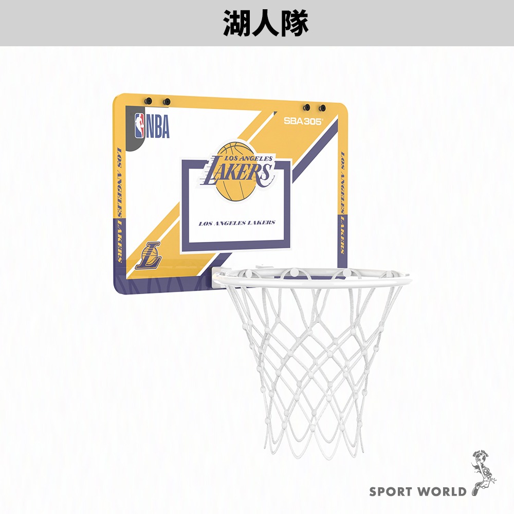 NBA 官方授權 洛杉磯湖人隊 小籃框 附球 隊徽款 壁掛式 室內玩具 居家 SBA305【運動世界】SBA01 - 【運動世界 ...