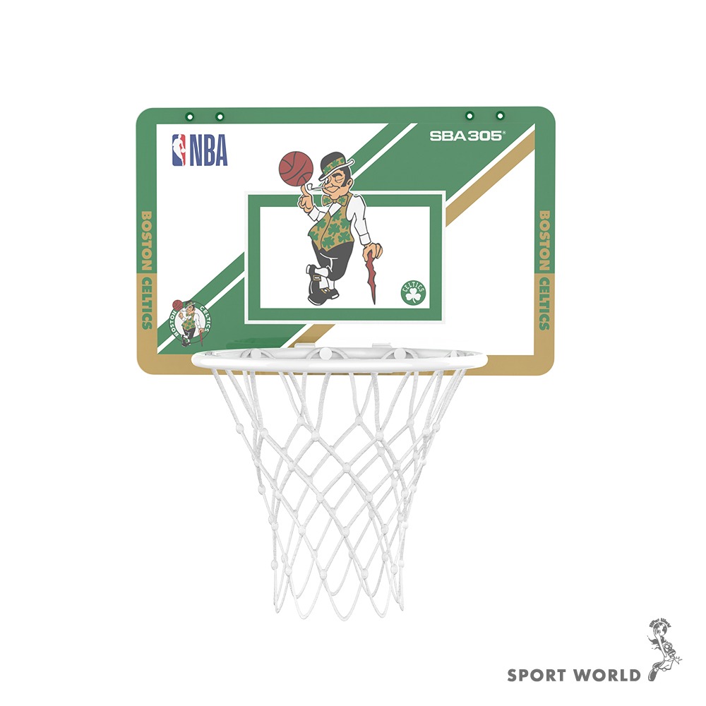 NBA 官方授權 波士頓賽爾提克隊 小籃框 附球 隊徽款 壁掛式 室內玩具 居家 SBA305【運動世界】SBA05-細節圖4
