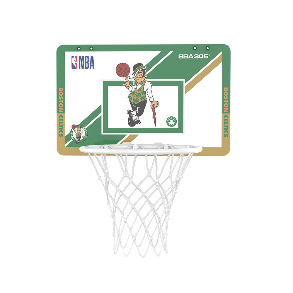 NBA 官方授權 波士頓賽爾提克隊 小籃框 附球 隊徽款 壁掛式 室內玩具 居家 SBA305【運動世界】SBA05-細節圖5