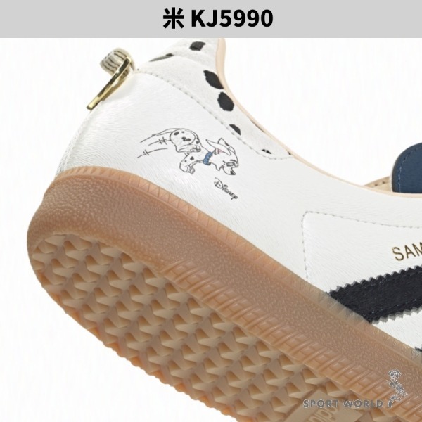 Adidas 休閒鞋 男鞋 女鞋 迪士尼 101忠狗 X SAMBA OG 米【運動世界】KJ5990-細節圖6