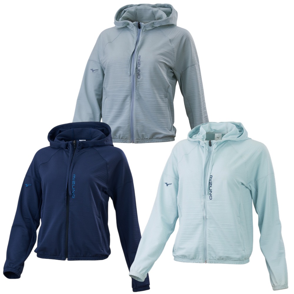 Mizuno 美津濃 套裝 連帽外套 短褲 女裝 防曬 涼感 針織【運動世界】32TCD233/32TBD233-細節圖2