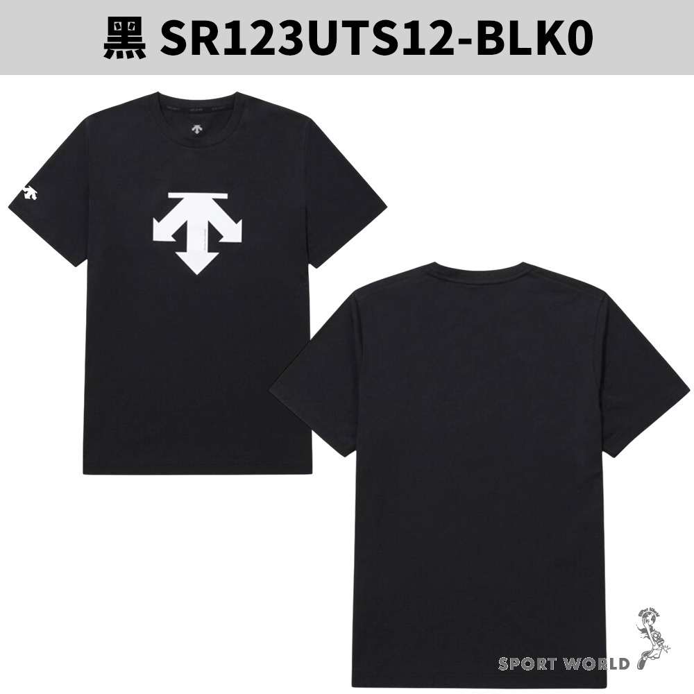Descente 迪桑特 短袖上衣 男裝 女裝 基本款 大LOGO 防曬 抗UV【運動世界】SR123UTS12-細節圖3