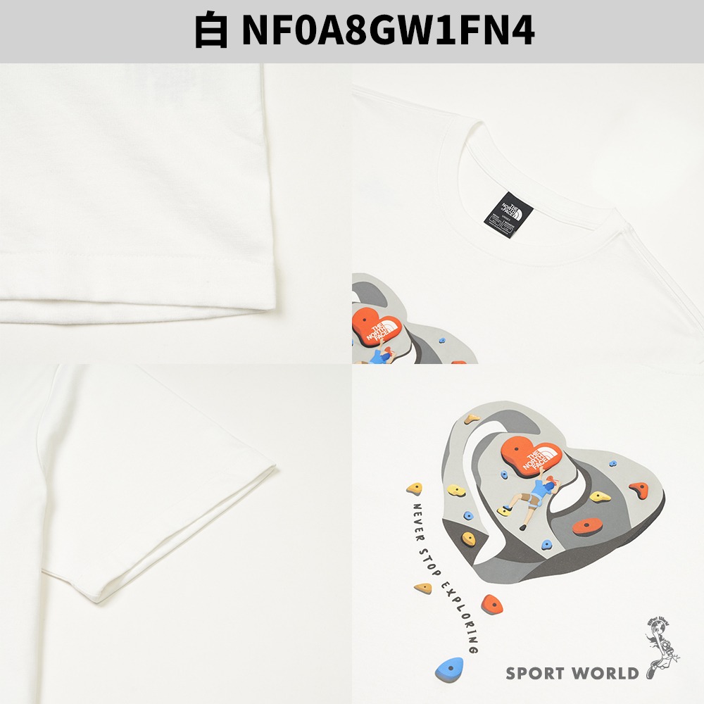 The North Face 北面 短袖上衣 男裝 女裝 攀岩印花【運動世界】GW1FN4/GW1JK3-細節圖4