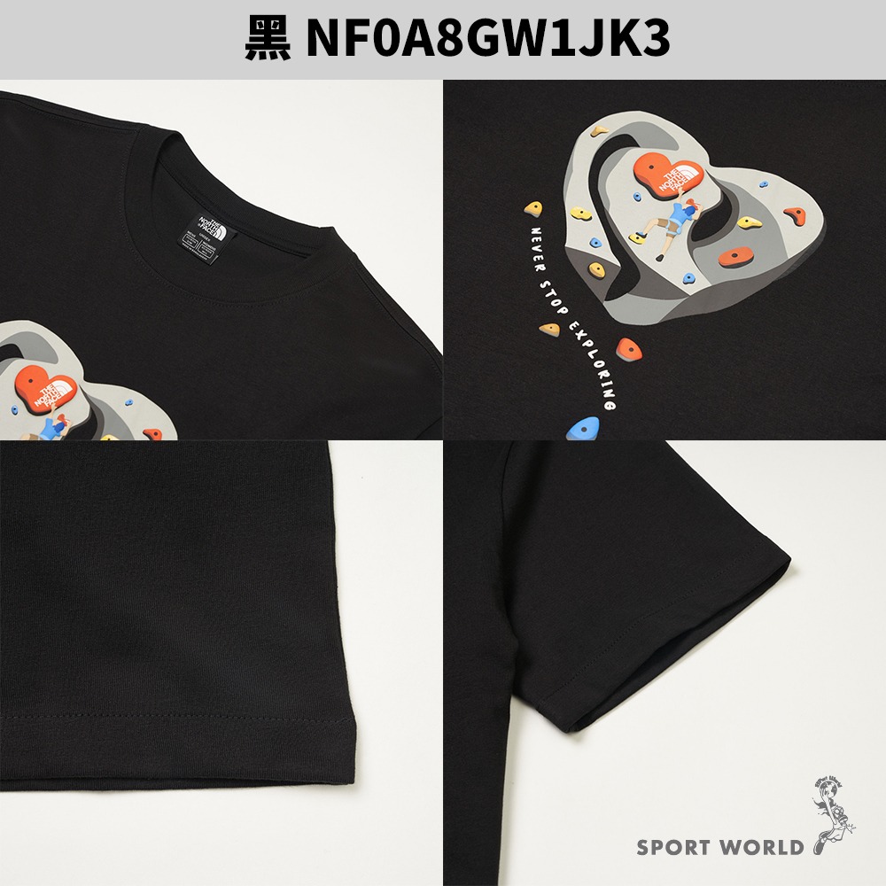 The North Face 北面 短袖上衣 男裝 女裝 攀岩印花【運動世界】GW1FN4/GW1JK3-細節圖6