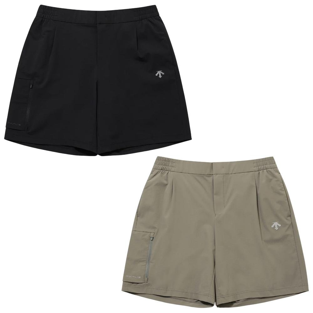 Descente 迪桑特 短褲 男裝 透氣 梭織 黑/綠 SR221DHP41-BLK0/SR221DHP41-KHAK-細節圖2
