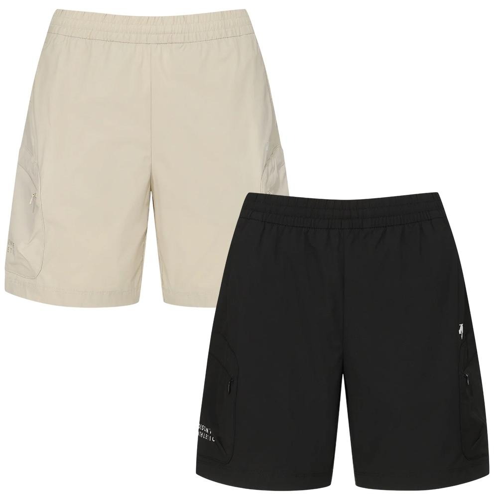Descente 迪桑特 短褲 女裝 拉鍊口袋【運動世界】SR122PHP22-BEIG/SR122PHP22-BLK0-細節圖2