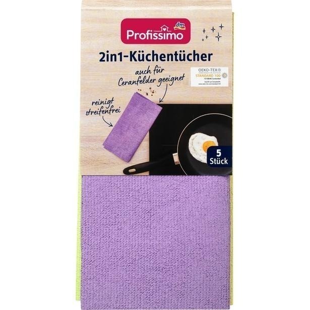 🇩🇪德國 DM Profissimo 神奇抹布 萬用抹布 吸水 速乾 廚房 浴室 5入 大掃除必備-細節圖3