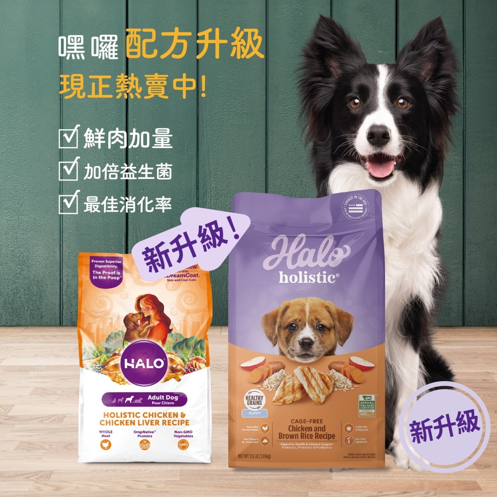 HALO 嘿囉 狗飼料 無穀狗飼料 幼犬 成犬 熟齡犬 低敏舒膚犬-細節圖2