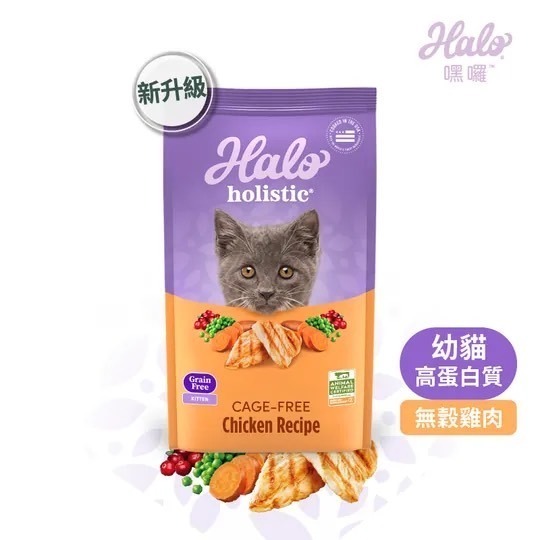 Halo 嘿囉 成貓 幼貓 熟齡貓3磅 6磅 10磅 無穀 貓飼料 幼貓 成貓 貓糧 鮭魚 雞肉 貓-細節圖8