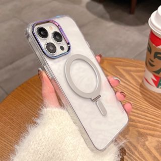 隱形磁吸航空合金支架可無線充 防摔殼 手機殼 適用於 iPhone 14 13 12 Pro Max i14 14pro-細節圖6