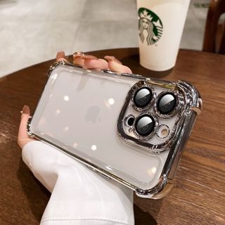 加厚 冰晶盾 電鍍帶鏡頭膜 適用於 iPhone 14 13 12 11 pro max 手機殼 保護殼 XR 防摔殼L-細節圖5